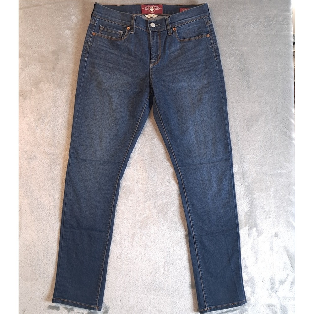 Lucky Brand Jeans Womens 8/29 Ankle Sofia Boot Medium Wash Denim Cotton Spandex